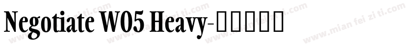Negotiate W05 Heavy字体转换